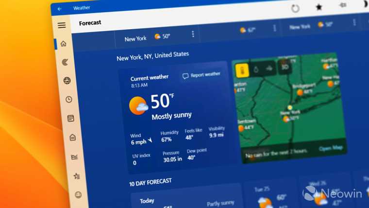 Introducing the Redesigned Weather Widget in Windows 11 Dev Channel Build 23612